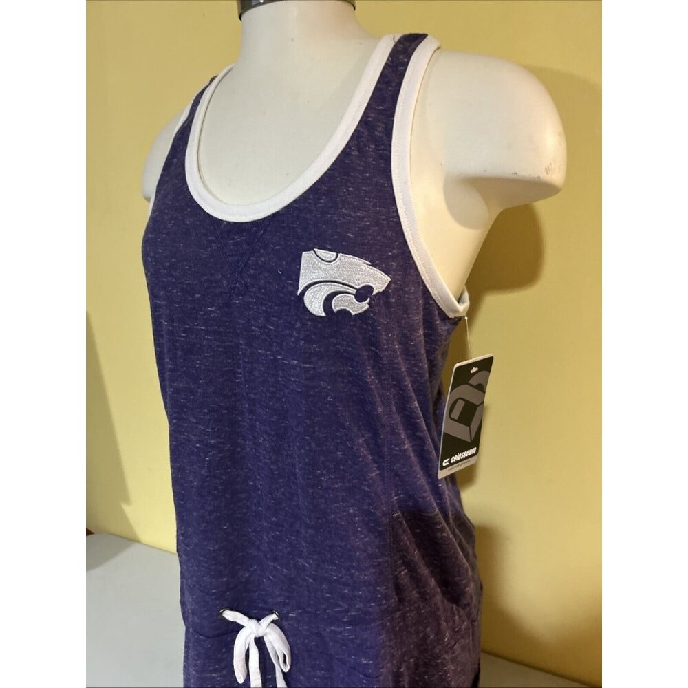 KSU Kansas State University Wildcats Colosseum Purple Dress Swim cover Womens M - Picture 2 of 5